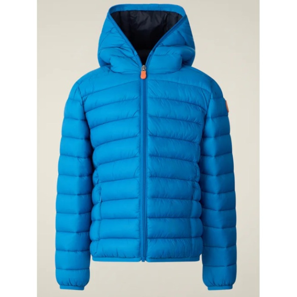 NWT Boys SAVE THE DUCK Dony Blue Berry Hooded Puffer Jacket Coat Size 10